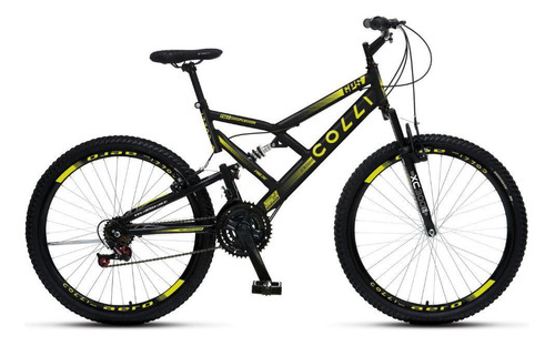 Bicicleta Com Gps Aro 26 Preto Fosco/amarelo