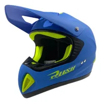Comprar Casco Moto Cross Tremor Azul Mate Talle L Rush Cross Ourway