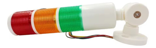 Sinaleiro Torre Led 3 Cores E Sonoro Continuo 24v C/ Base