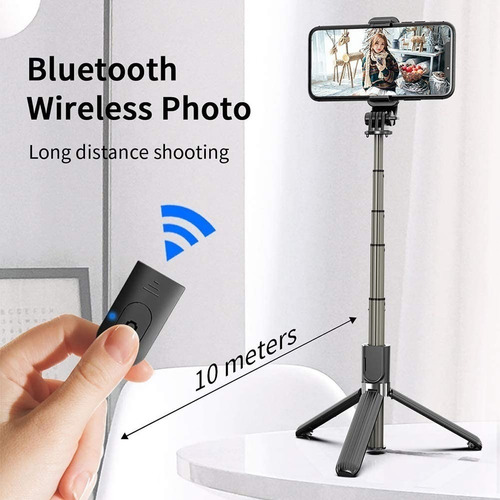 Bastão Pau Selfie Tripe Controle Bluetooth Retrátil Celular