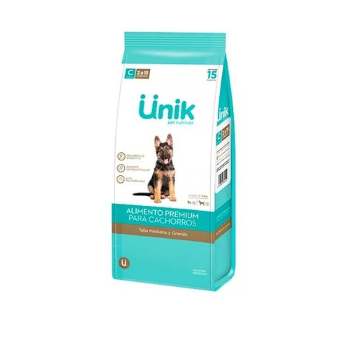 Unik Perro Cachorro Razas Medianas Y Grandes X 15 Kg.