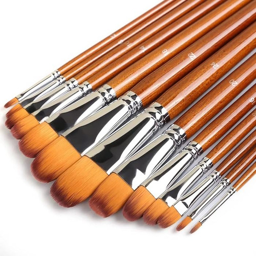 Paint Brushes Set 13 Pcs Nylon Handle