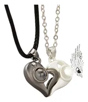 Comprar Collar Te Amo Cien Idiomas, Corazón Imantado, Parejas
