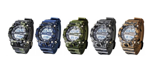 Reloj Camuflado Digital Xinjia Mod. 900dm - 5 Bar W.r.