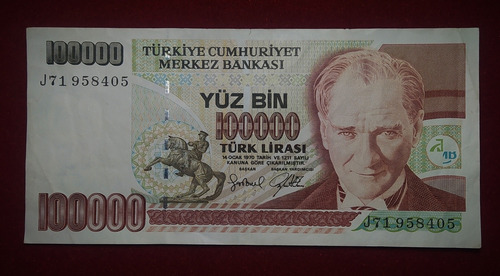 Billete 100000 Liras Turquia 1997 