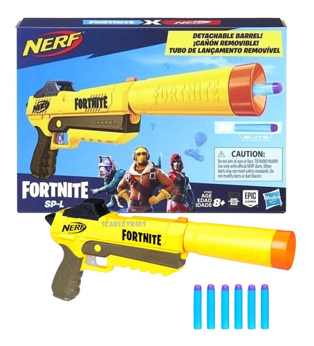 Fortnite Sp-l Nerf + 6 Dardos Elite Hasbro Original Spl