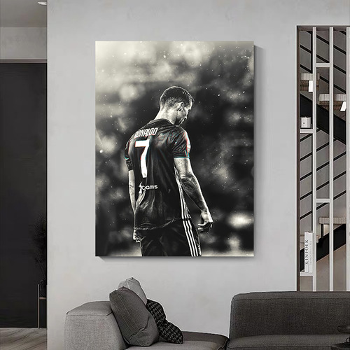 Lienzo Con Póster De Ronaldo, Regalos De Fútbol, Decoración