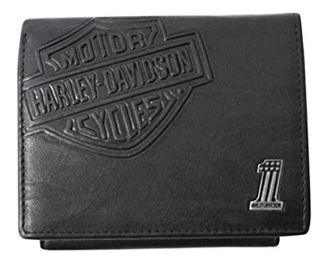 Harley-davidson Bar & Shield - Cartera De Piel Para Hombre,