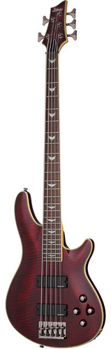 Schecter Omen Extreme 5 Bajo Activo 5 Cuerdas Hh Acabado del cuerpo Barnizado Color Bordó Orientación de la mano Diestro