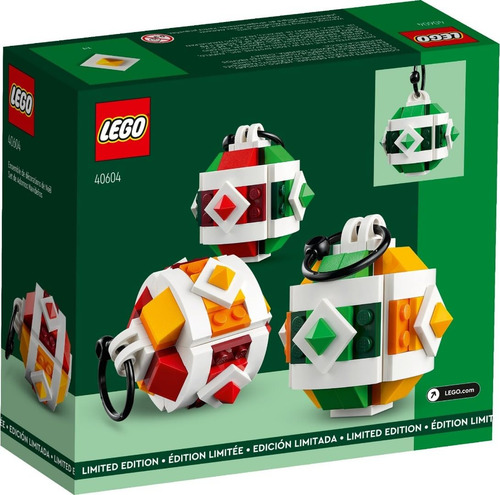Set De Decoración Navideña Lego 40604 Gwp Con 182 Piezas