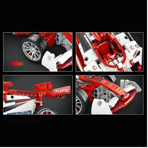 Auto Carreras Rojo Juguete Encaje Desarmable Technique