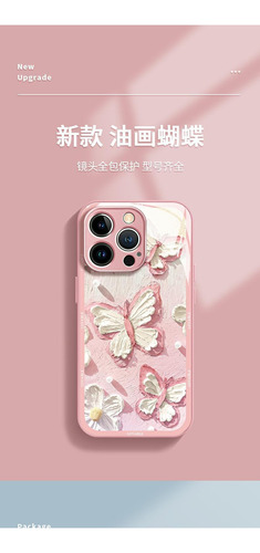 Para Capas De iPhone Com Pintura A Óleo Butterfly 13 Pro 12