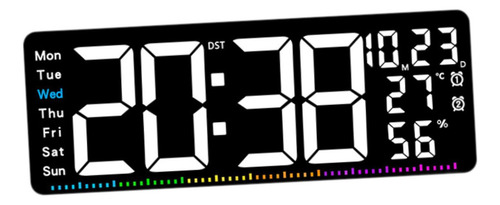 Reloj De Pared Digital, Con Decoración De Visualización De