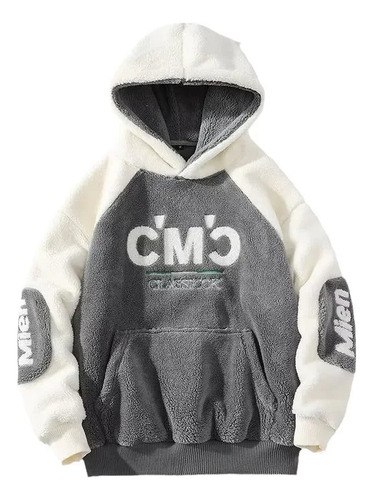 Sudadera De Forro Polar Con Capucha Y Bloques De Color Para