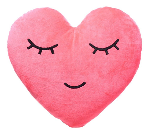 Peluche Almohadita Esponjosa Y Suave Corazón Rosa Carita