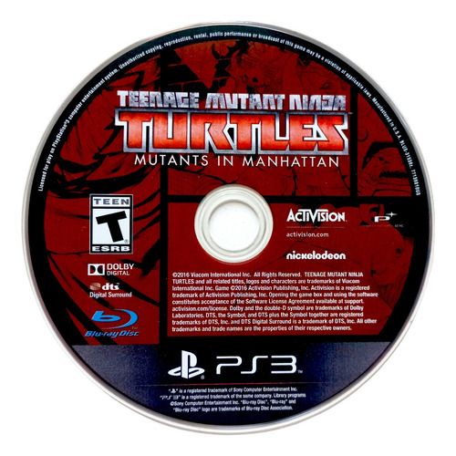 Teenage Mutant Ninja Turtles Mutants In Manhattan Ps3 (Reacondicionado)