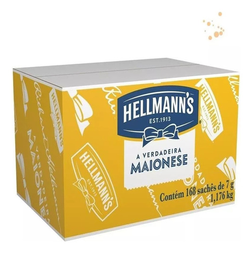 Maionese Hellmanns Em Sachê 01 Caixa Com 168 Saches De 7g 