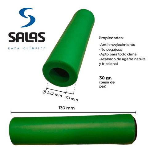 Imagen 2 de 10 de Puños Silicona Bici Mtb Grip Antideslizante - Full Salas