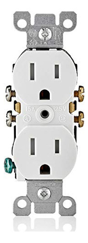 Receptáculo Doble Leviton T5320-wmp 15a 125v, Blanco