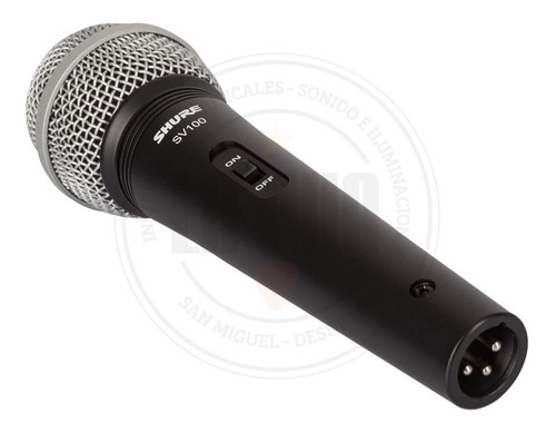 Imagen 3 de 8 de Micrófono Dinámico Vocal Shure Sv100 C/cable Xlr/plug