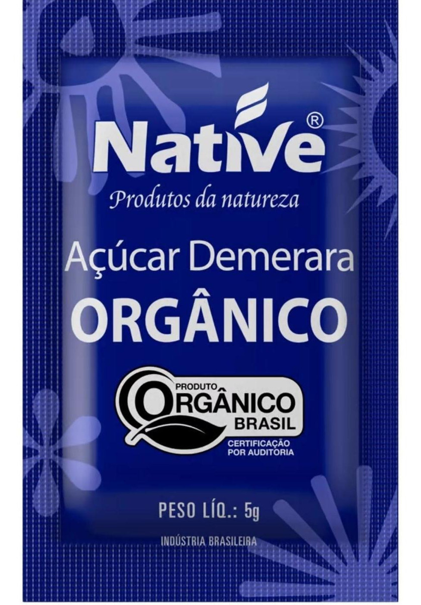 Açúcar Demerara Orgânico Native Caixa Com Sachês 200un De 5g