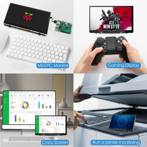 Hmtech Pantalla Raspberry Pi De 7 Pulgadas 800x480 Hdmi Moni