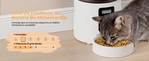 Comedero Automático Programable Mascotas Con Timer Y Audio