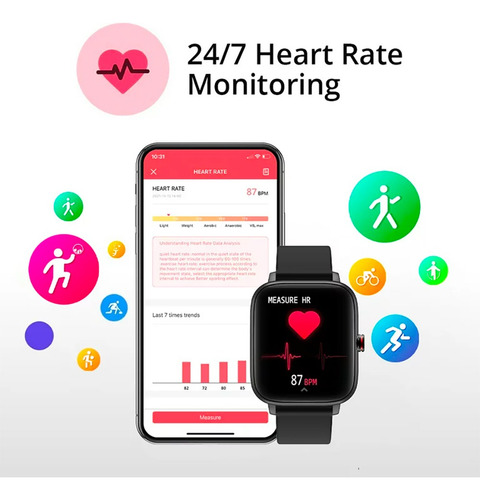 Smartwatch Colmi P8 Max 1.69" caja p8 max silver, malla p8 max silver y bisel p8 max silver