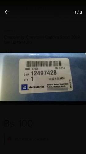 Chapaletas Traseras Captiva Sport-tahoe Original Gm 