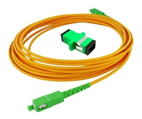 Kit Cople + Cable Fibra Optica P/ Modem Sc Apc Simplex 30 Mt