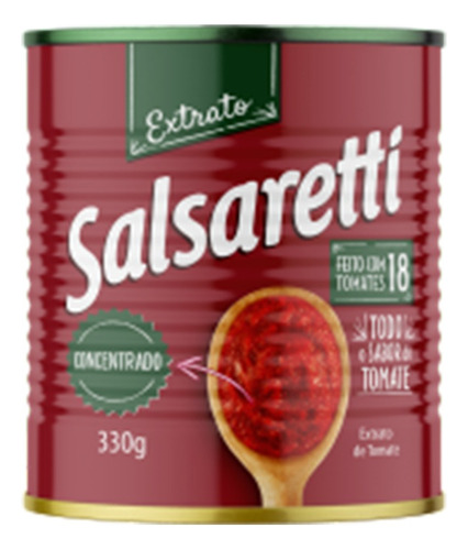 Extrato De Tomate Lata 330g Salsaretti