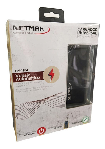 Cargador Notebook Universal Netmak Nm-1284 65w Automatico