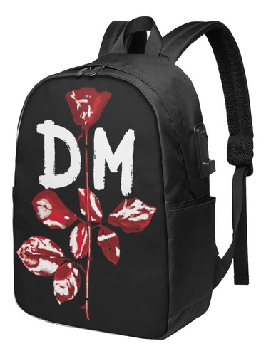 Depeche Rock Band Mode Mochila Carga Usb Puerto Para Bolsa