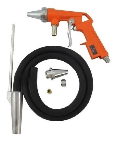Imagen 3 de 9 de Pistola Arenadora Neumatica Granallado + Manguera Succion