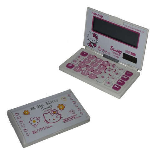 Calculadora Kt303 Pocket Hello Kitty Solar Pila 12 Digito