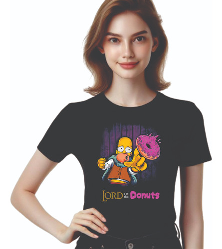 Playera Dama Homero Lord Of The Donuts Homer Donas  