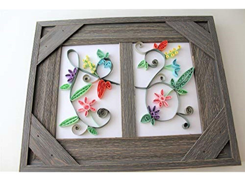 Wall Art Quilled Paper Framed