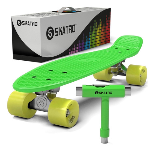 Skatro - Mini Cruiser Skateboard Tabla De Plástico De Estilo