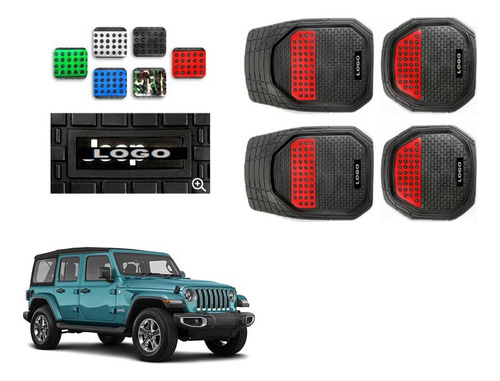 Tapetes Charl Color 3d Logo Jeep Wrangler Sahara 2007 - 2023