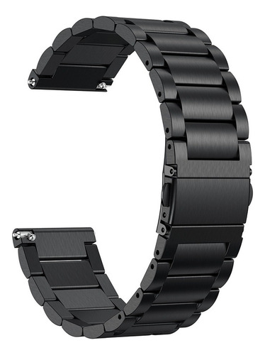 Pulseira Relógio Smartwatch Aço Inox Cor Preto Largura 18 mm