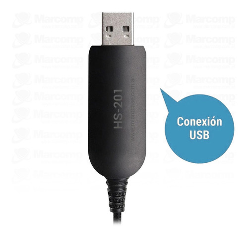 Imagen 4 de 8 de Headset Auricular Usb Microcase Microfono Control De Volumen