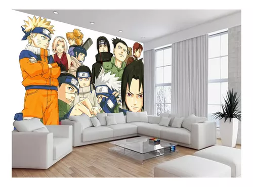 Adesivo De Parede Anime Naruto Mangá Personagens 9m² Nrt29