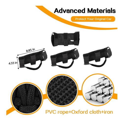 Hoolcar 4 X Roll Bar Hands Handles Handles De Agarre De Con