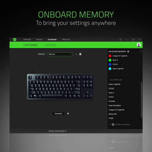 Imagen 8 de 12 de Razer Huntsman Tournament Edition - Negro - RGB - QWERTY - Inglés US - Razer Linear Optical