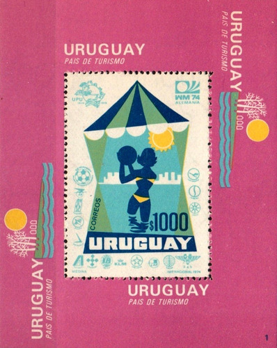 Turismo - Uruguay 1974 - Block Mint - Michel Bl. 20