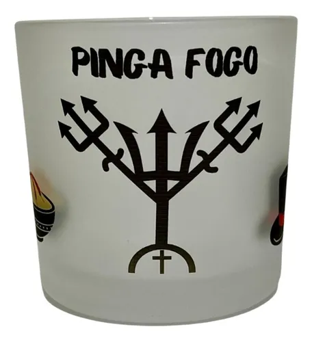comprar Copo Exú Pinga Fogo Umbanda  Candomblé 260ml Jateado