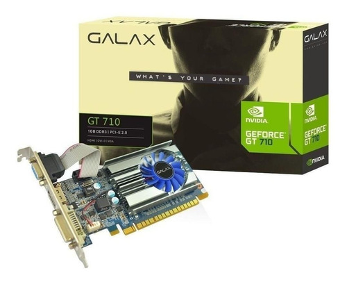 Placa de vídeo Nvidia Galax  GeForce 700 Series GT 710 71GGH4HXJ4FN 1GB
