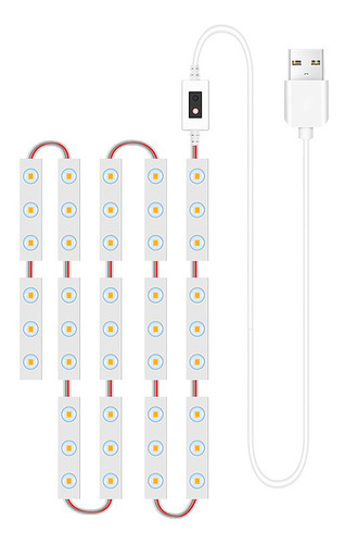 Cadena De Luces Usb Con Tira De Espejo, Cable Regulable, Esp