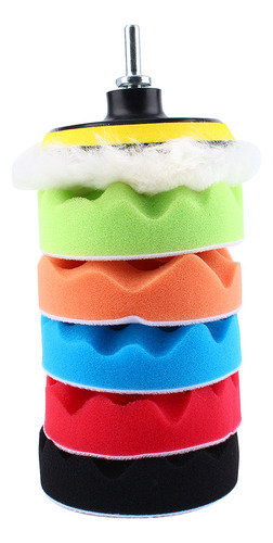 Kit De Brocas Pulidoras Para Automóviles, 7 Piezas, 5 Esponj