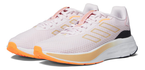 Tenis Correr Para Mujer Casi Rosa Beige Arena Met Naranja 8